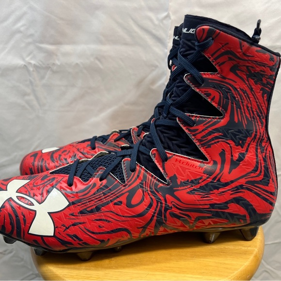 Under Armour Highlight Lux MC Red Camo Men’s Sz 16 Football Cleats - Picture 10 of 14